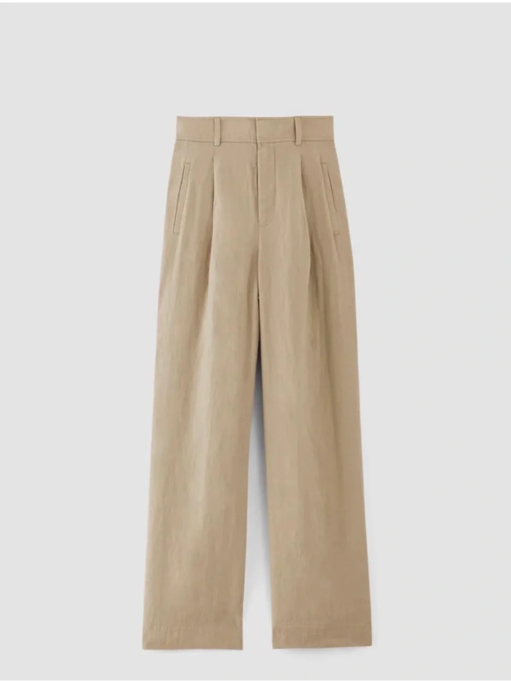 Everlane The Linen Way High Drape Pant Trench coat Khaki  Size 8 NWT